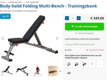 Fitness trainingsbank Body-Solid Folding Multi-Bench beschikbaar voor biedingen