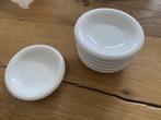 6 witte porseleinen schoteltjes, Enlèvement ou Envoi, Utilisé, Porcelaine, Assiette ou Plat