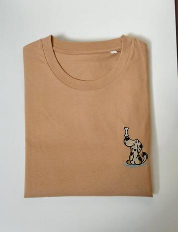 t-shirt 'Waldo' in wit, camel of donkergroen, XXS tot XXL beschikbaar voor biedingen