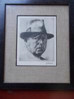 Mooi origineel Ets.Zelfportret.I.Opsomer., Antiek en Kunst, Ophalen of Verzenden