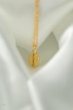 Zilveren Ketting met Koffieboon Hanger voor coffeelovers, Handtassen en Accessoires, Verzenden, Nieuw, Goud, Zilver