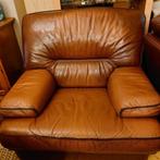 Canapé une place Véritable  cuire, Enlèvement, Comme neuf, Cuir