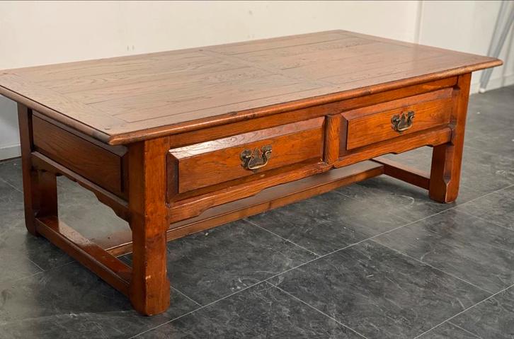 Franse boeren salontafel antiek, Huis en Inrichting, Tafels | Salontafels, Gebruikt, Minder dan 50 cm, 50 tot 100 cm, 100 tot 150 cm