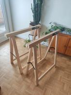 2 stevige houten schragen, Ophalen of Verzenden