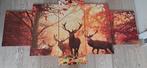 Ensemble de 5 photos sur toile : cerf en forêt, Enlèvement