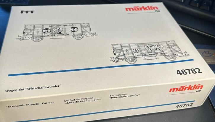 3087. Coffret de wagons couverts des DRG/DB HO Märklin., Hobby & Loisirs créatifs, Trains miniatures | HO, Neuf, Set de Trains