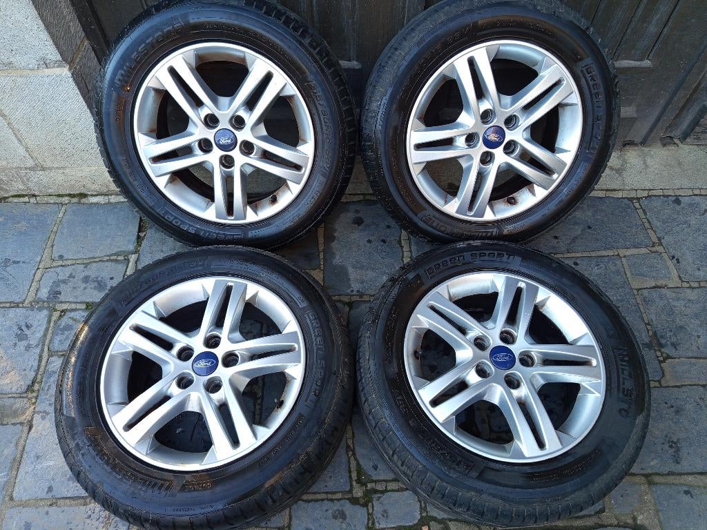 4 complete wielen FORD zomerbanden 215 60R16, Ophalen, 16 inch, Banden en Velgen, Personenwagen