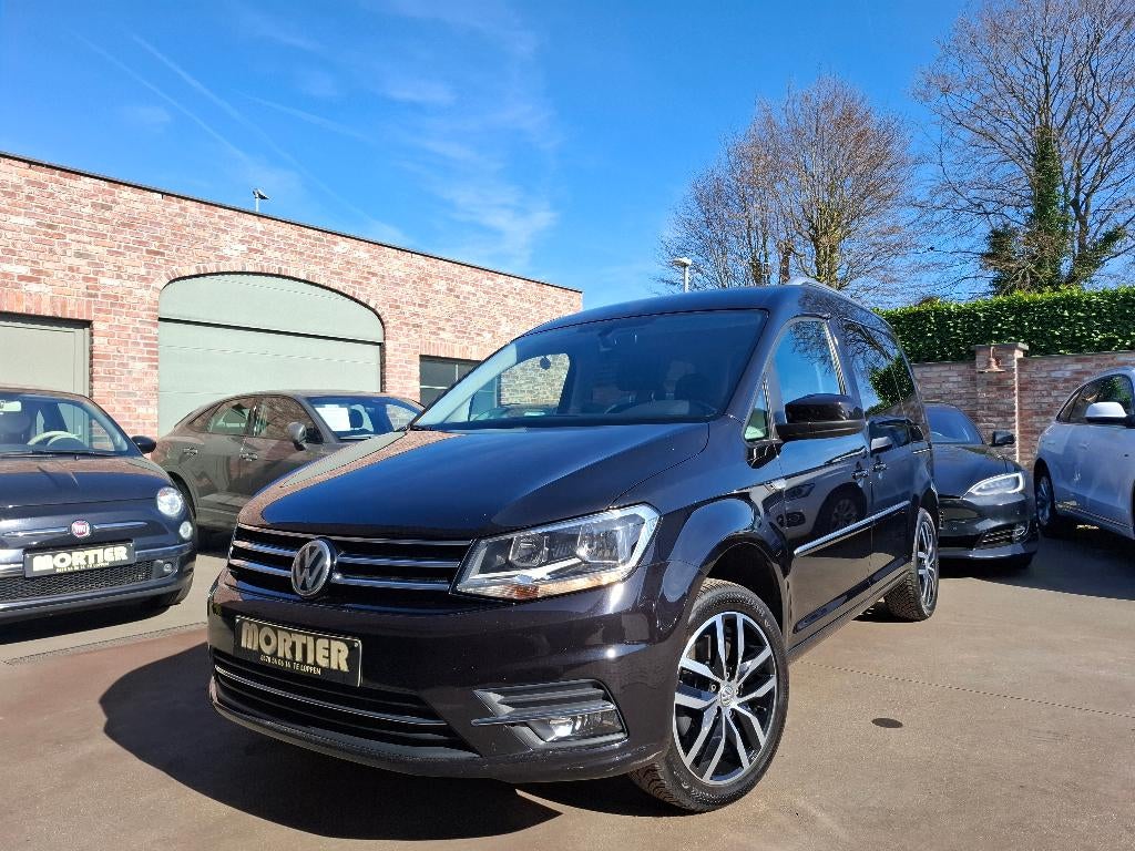 VW Caddy 5-Zitpl , 1.4i/125pk/1ste eig,Airco,Pdc,Cc,Garantie, Voorwielaandrijving, Zwart, 5 deurs, Dealer onderhouden