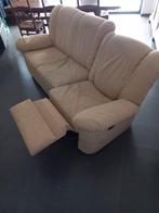 Tijdloze en zeer comfortabele beige bank, Ophalen, Gebruikt, 75 tot 100 cm, Rechte bank