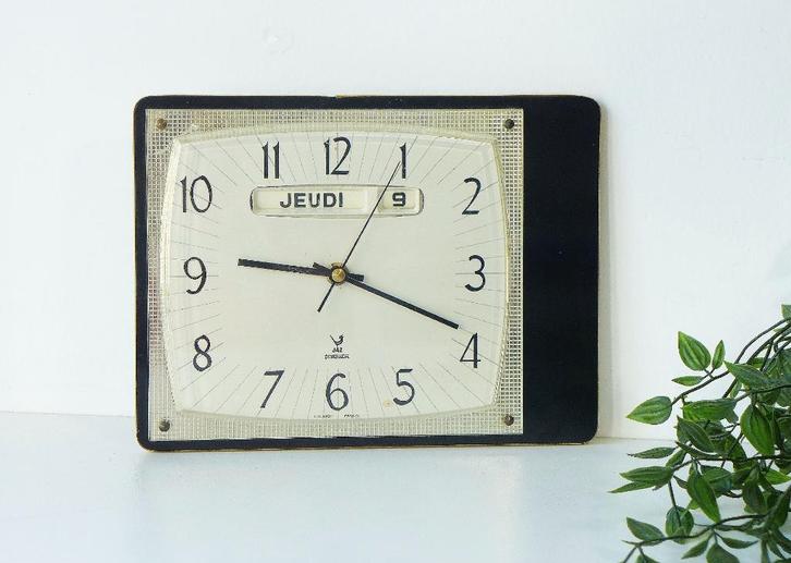 Zeldzame Vintage Klok jaren 60 70 JAZ Space Age Retro, Huis en Inrichting, Woonaccessoires | Klokken, Wandklok, Ophalen of Verzenden