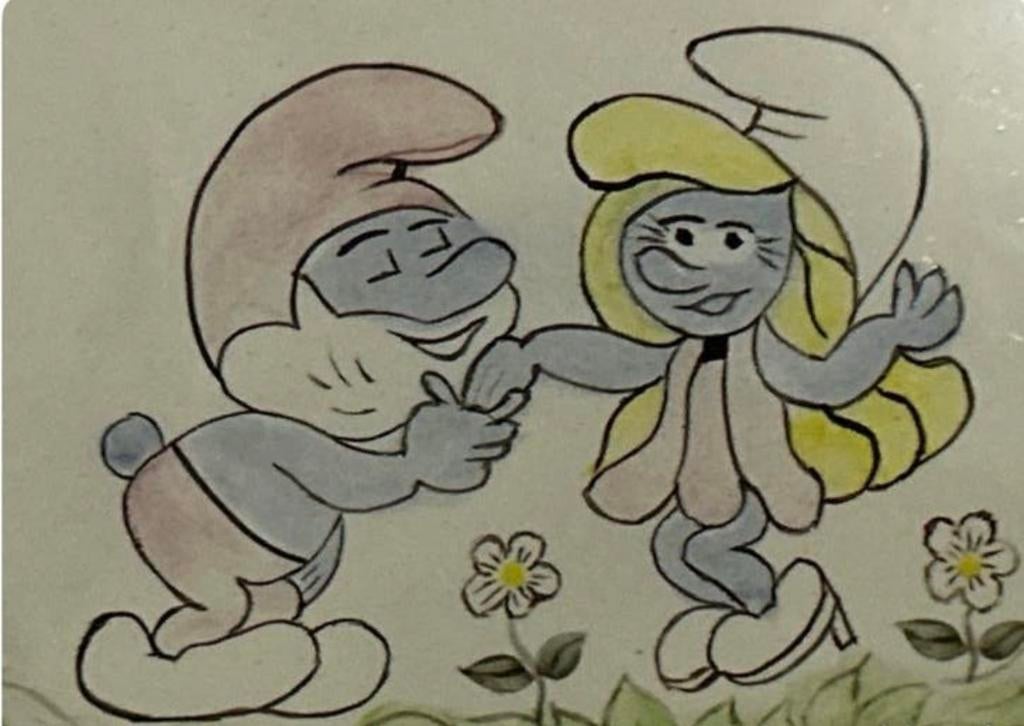 Ensemble Saint Amand Schtroumpfs rare, Enlèvement, Utilisé