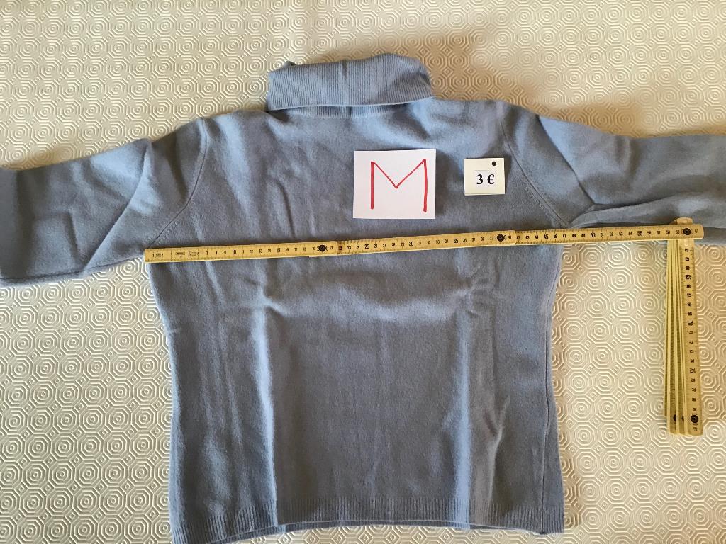 pull bleu clair pour femme taille M à 3 euros, Enlèvement ou Envoi, Comme neuf, Taille 38/40 (M)