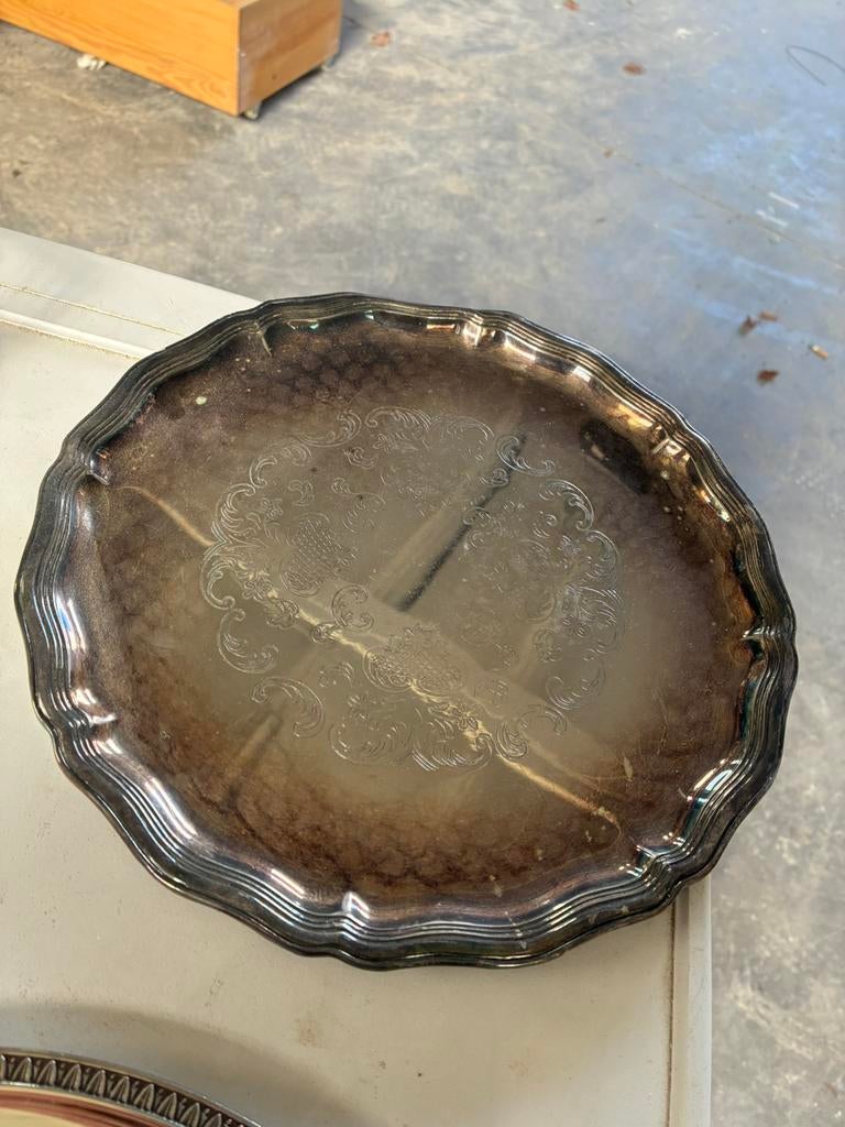 Set zilveren schalen / dienbladen – decoratief, Ophalen