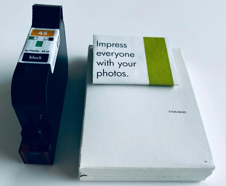 HP 45 (51645A) Inktcartridge Zwart NIEUW, Computers en Software, Printerbenodigdheden, Nieuw, Cartridge, Ophalen of Verzenden