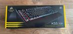 Corsair K55 RGB QWERTY toetsenbord, Gaming toetsenbord, Gebruikt, Ophalen of Verzenden, Qwerty