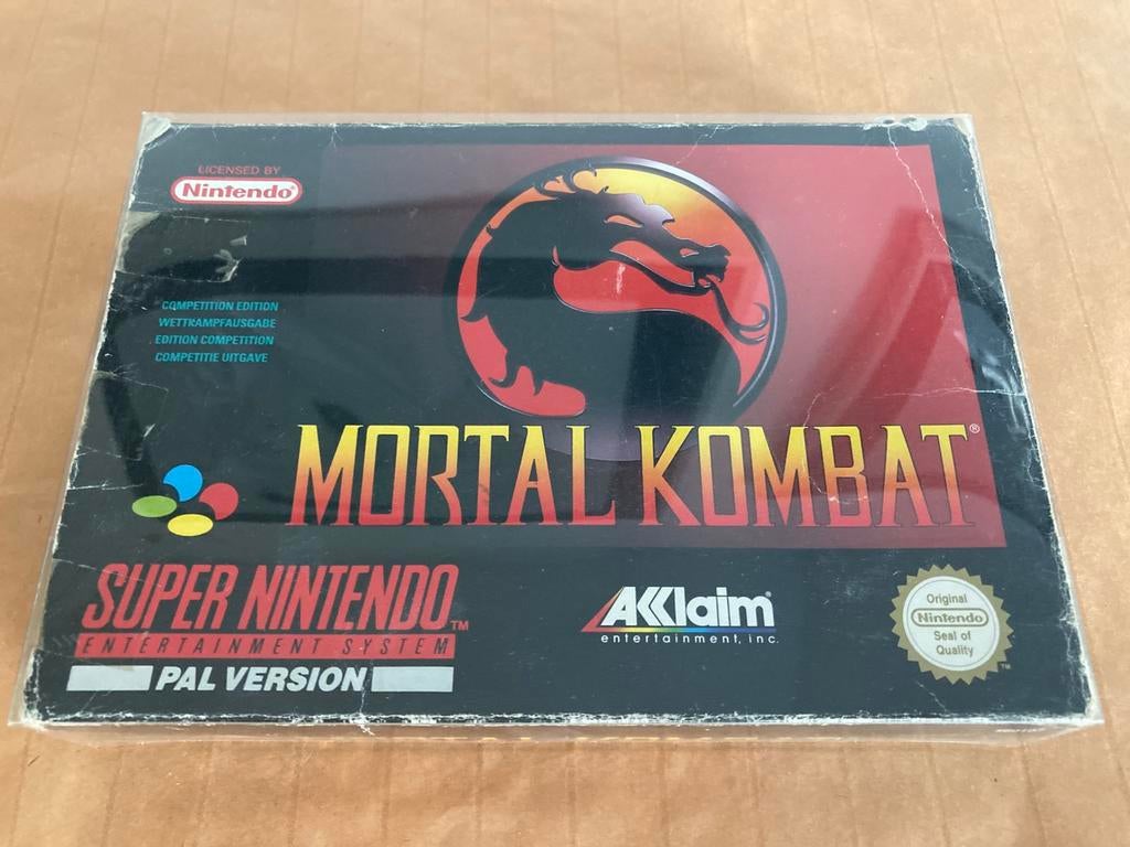 SNES Mortal Kombat game, 2 spelers, Ophalen of Verzenden, Gebruikt, Vechten