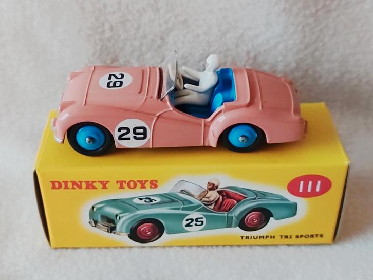 Dinky Atlas _ TRIUMPH TR2 SPORTS n29 _ref. 111 (versie UK), Hobby en Vrije tijd, Modelauto's | 1:43, Zo goed als nieuw, Auto, Dinky Toys