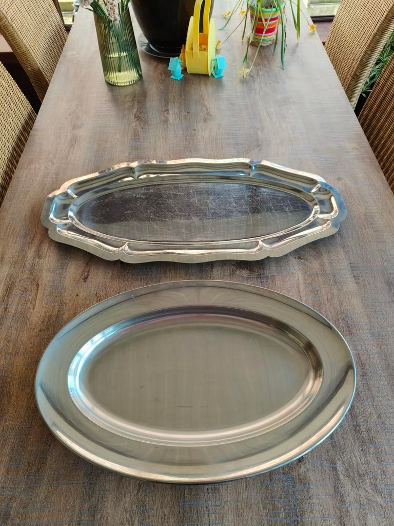 Set van 2 Vintage serveerschalen, Ophalen, Gebruikt, Overige vormen