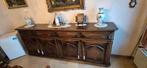 Massieve Franse Eiken eetkamer in quasi perfecte staat., 25 à 50 cm, 200 cm ou plus, Avec tablette(s), Comme neuf
