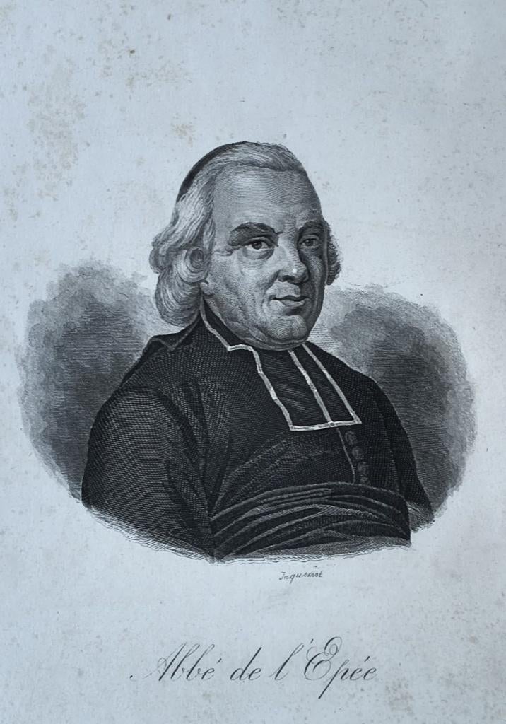 Charles-Michel de l'Épée (Abbé de l'Épée), Antiquités & Art, Art | Eaux-fortes & Gravures, Enlèvement ou Envoi