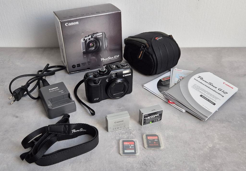 Canon PowerShot G12, Audio, Tv en Foto, Fotocamera's Digitaal, Ophalen, Canon, Compact, 10 Megapixel