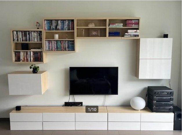 Ikea BESTA ensemble de meubles, Maison & Meubles, Armoires | Mobilier de télévision, Utilisé, Enlèvement