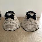 2 Abat jour festonnés pure lin pour applique NEUF, Enlèvement ou Envoi, Neuf, Noir