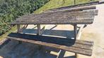 Picknickbank 8-10 perosonen, Tuin en Terras, Ophalen, Gebruikt, Rechthoekig, Hout