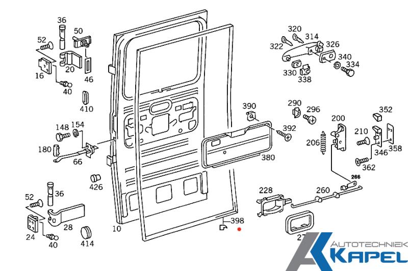 Deur rubber Mercedes Dudo T2  zij portier, Auto-onderdelen, Nieuw
