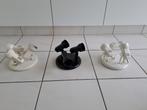 4 plafond spots te koop: 2 witte, 1 beige en 1 zwarte., Huis en Inrichting, Lampen | Spots, Ophalen of Verzenden, Gebruikt, Metaal of Aluminium