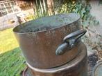 Oude Grote koperen ketel kookpot  35 cm 17 cm hoog gemerkt, Ophalen of Verzenden