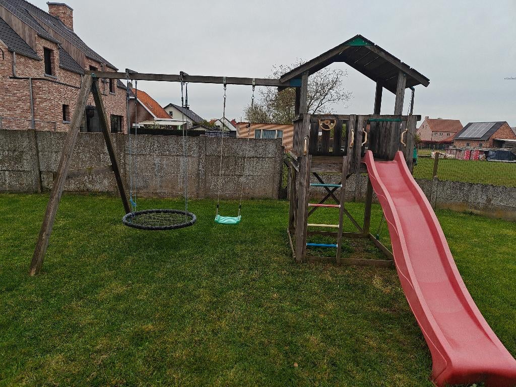 Speelhuisje van Jungle Gym met schommels, Enlèvement, Utilisé, Balançoire, Partie complémentaire