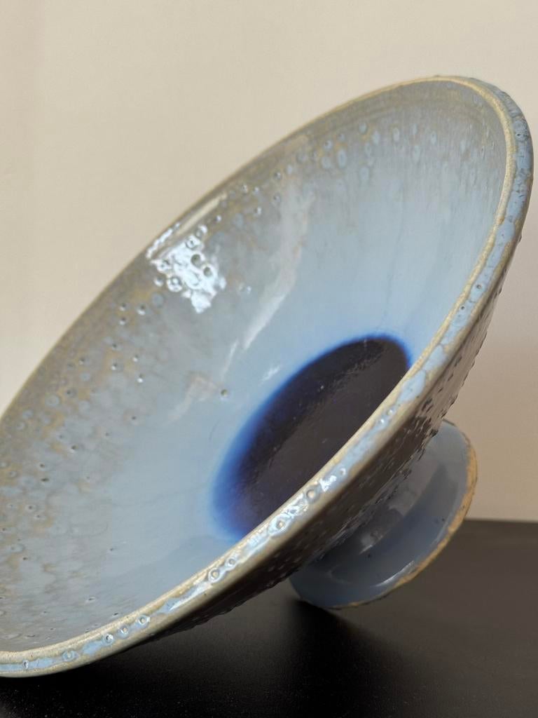 Grote mooie schaal in aardewerk, Gebruikt, Porselein of Keramiek, Schaal, Rond