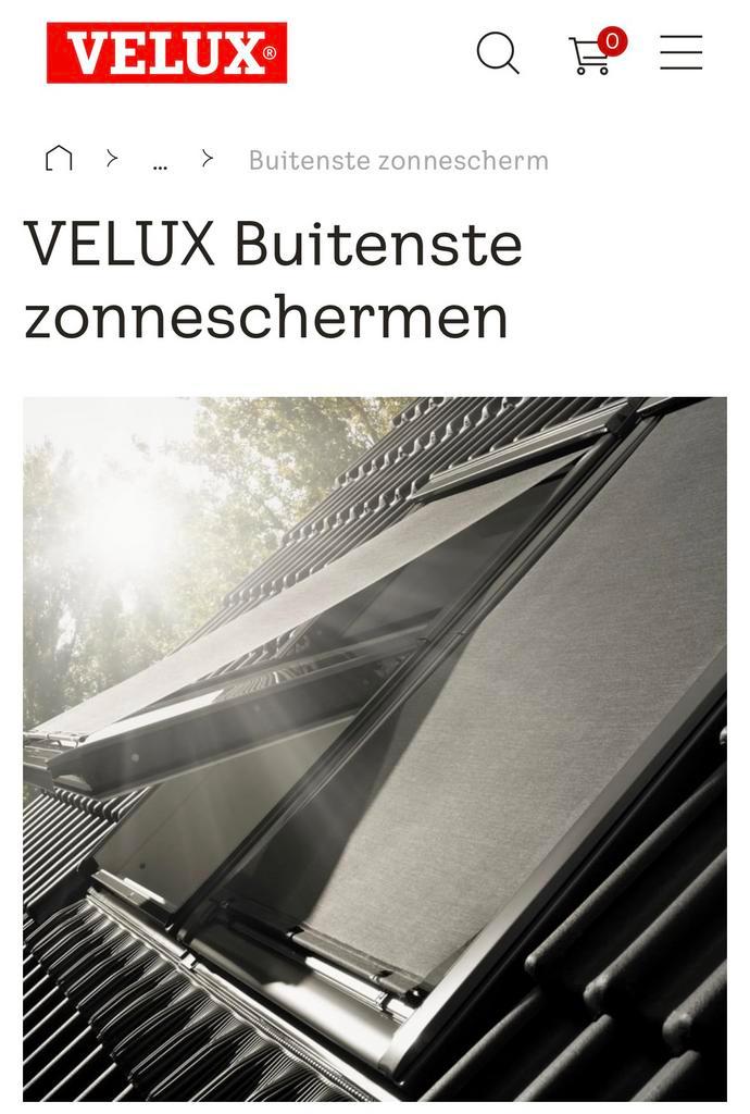 Velux Buitenste zonnescherm 117 breed - 142 lang, Doe-het-zelf en Bouw, Rolluiken, Ophalen