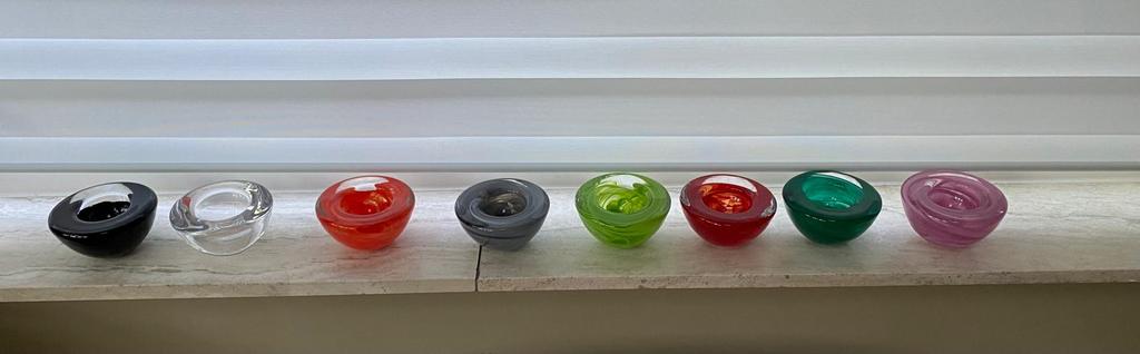 Kosta boda theelichthouders 8 stuks , per stuk 35 euro, Enlèvement ou Envoi