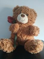 Beer met een roosje, Collections, Ours & Peluches, Enlèvement ou Envoi, Neuf, Ours en tissus, Autres marques