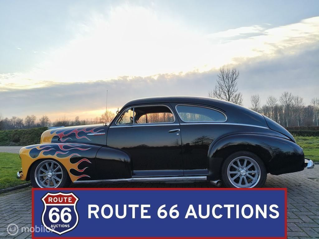 Chevrolet Fleetline Coupe | 1948 | Route 66 Auctions, Auto's, Chevrolet, Zwart, Bedrijf, Handgeschakeld