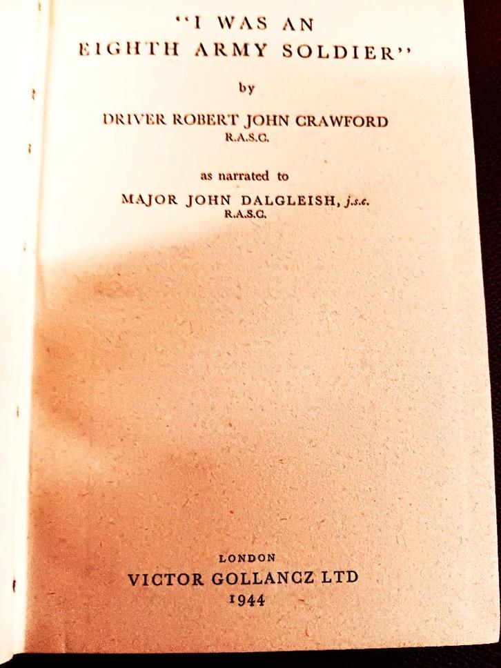 I WAS AN EIGHTH ARMY SOLDIER, Boeken, Oorlog en Militair, Tweede Wereldoorlog, Ophalen