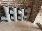 7 Pvc T-stukken diam 200, Doe-het-zelf en Bouw, Buizen en Afvoer, Ophalen, PVC