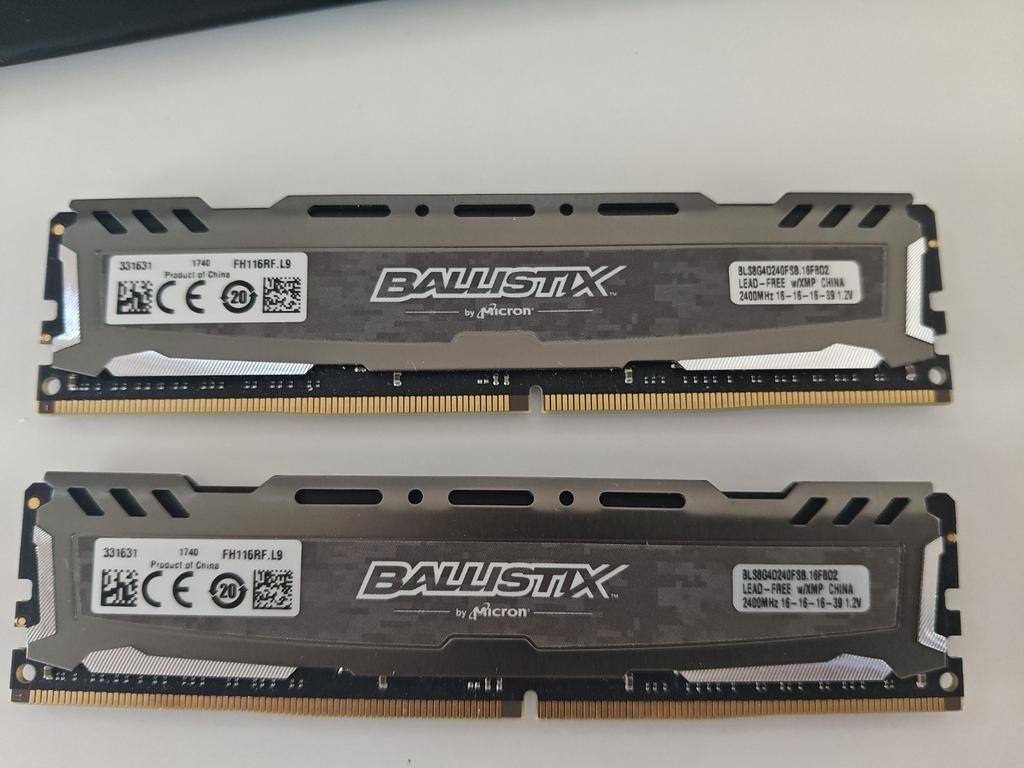 Crucial ballistix sport lt 16gb ddr4-2400, Computers en Software, RAM geheugen, Ophalen of Verzenden, DDR4