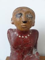Statue ancienne en terre cuite, Amérique du Sud, H 24 cm, Envoi