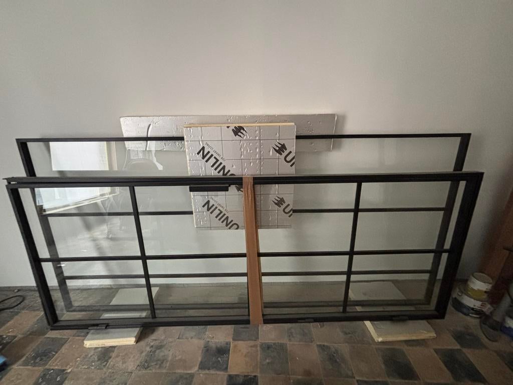 Stalen deur met vast paneel, Ophalen, Zo goed als nieuw, 160 cm of meer