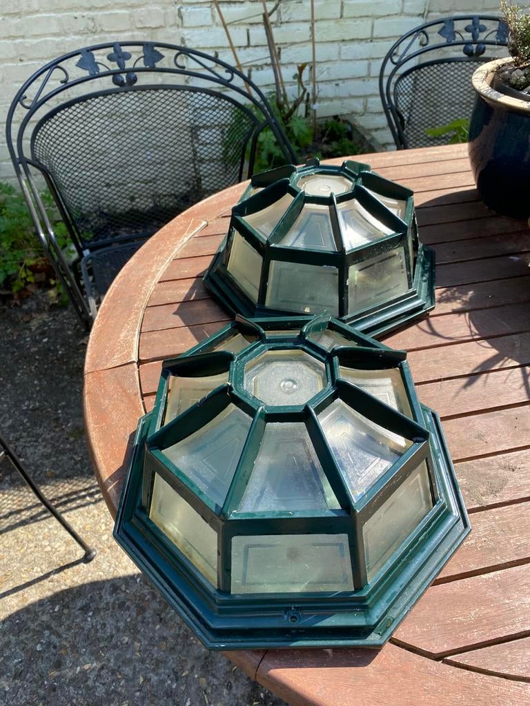 plafonnier hexagonal en métal/pour usage extérieur 2x, Enlèvement, Comme neuf, Plafonnier