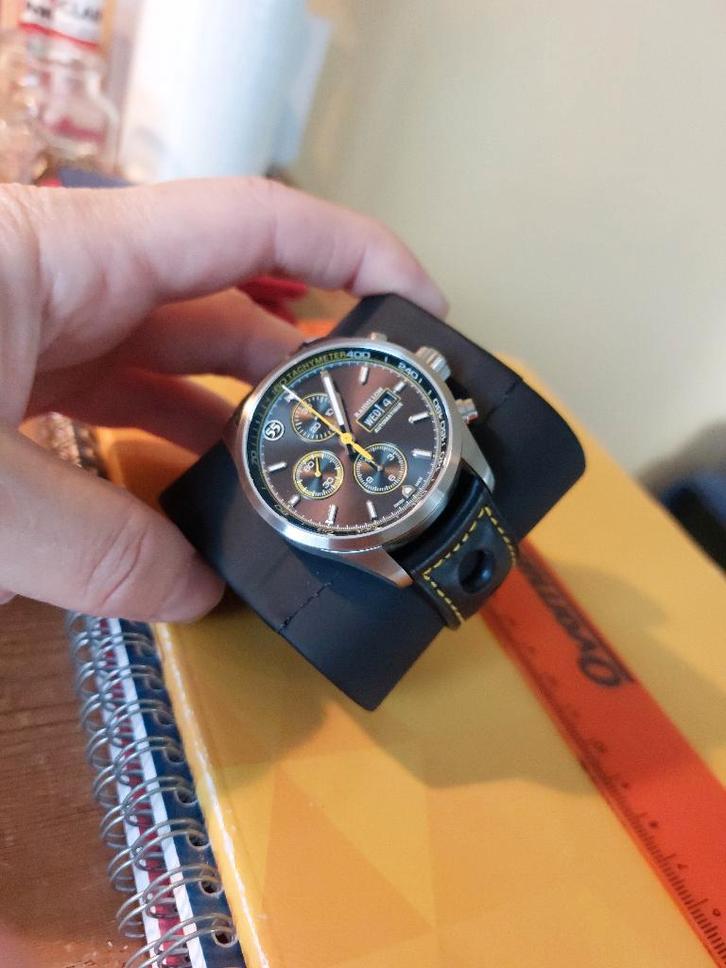 Raidillon chronograaf., Handtassen en Accessoires, Horloges | Heren, Nieuw, Polshorloge, Overige merken, Staal, Leer, Ophalen