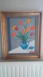 schilderij met bloemen, Ophalen