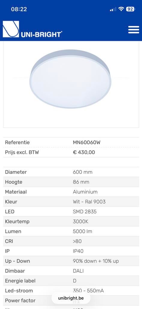 Moon prisma 600 wit, Ophalen, Nieuw, Kunststof