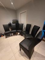 6 zwarte stoelen, Huis en Inrichting, Ophalen