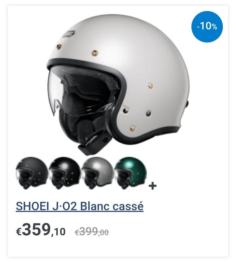 Casque jet SHOEI  taille S 54-56 cm, Motos, Shoei