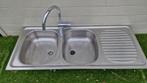 Dubbele Franke spoelbak met Grohe mengkraan, Huis en Inrichting, Keuken | Keukenelementen, Ophalen, Gebruikt