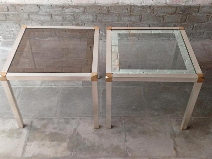 Zeldzaam paar vintage tafels gesigneerd Mara Italy, Antiek en Kunst, Antiek | Overige Antiek, Ophalen